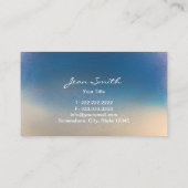 Nautic Ocean Blue Starfish Salon Wellness-Center Visitenkarte (Rückseite)