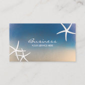 Nautic Ocean Blue Starfish Salon Wellness-Center Visitenkarte (Vorderseite)