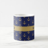 Nautic Ocean Boat Anchor Marine Blue Skipper Kaffeetasse (Mittel)