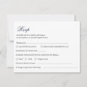 Nautic Oceanic Dunkle Marine Wedding Rsvp Card Karte (Vorderseite)