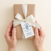 Nautic Oyster Muschel Monogram Vielen Dank Geschenkanhänger