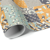 Nautic Patchwork Geschenkpapier (Rolleneckpunkt)