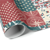 Nautic Patchwork Geschenkpapier (Rolleneckpunkt)