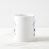 Nautic Patriotic Anchor Familienname Kaffeetasse (Mittel)