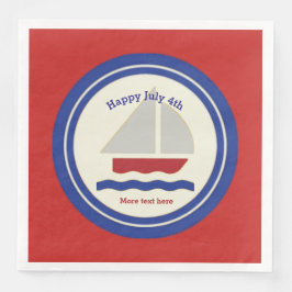 Nautic Patriotic Paper Napkins Serviette
