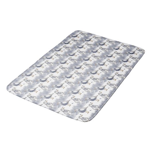 Nautic Pattern Bath Mat Badematte (Schrägansicht)