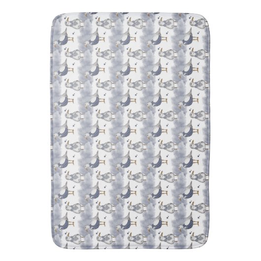 Nautic Pattern Bath Mat Badematte (Vorderseite Vertikal)