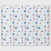 Nautic Pattern Boat Art Nautic Art Pattern Des Geschenkpapier (Flach)
