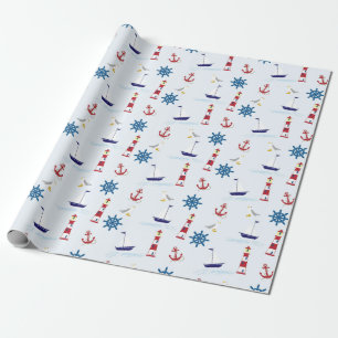 Nautic Pattern Boat Art Nautic Art Pattern Des Geschenkpapier