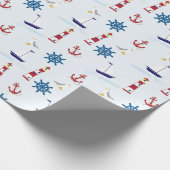 Nautic Pattern Boat Art Nautic Art Pattern Des Geschenkpapier (Ecke)