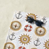 Nautic Pattern Custom Mongram Beach Handtuch (Beispiel)
