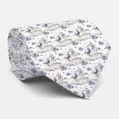 Nautic Pattern Neck Tie Krawatte (Gerollt)