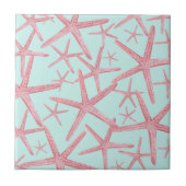 Nautic Pattern Starfish Beach House Fliese (Vorderseite)