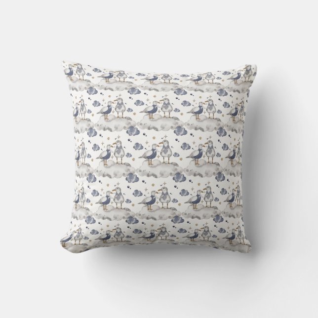 Nautic Pattern Throw Pillow Kissen (Vorderseite)