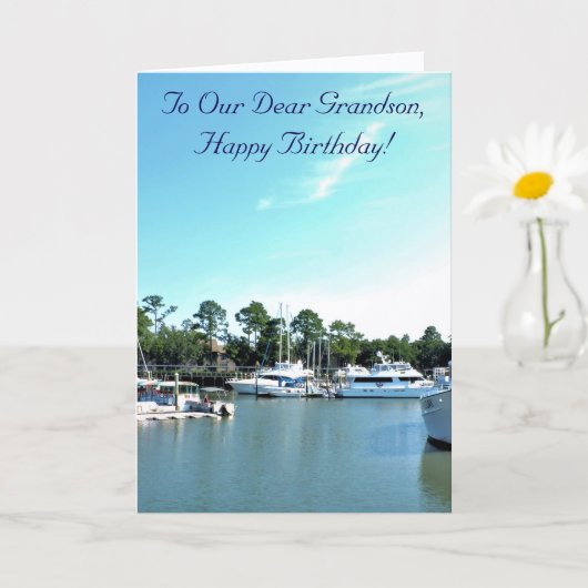 Nautic & Phantastisch, Grandson Birthday Card Karte (Kleine Pflanze)