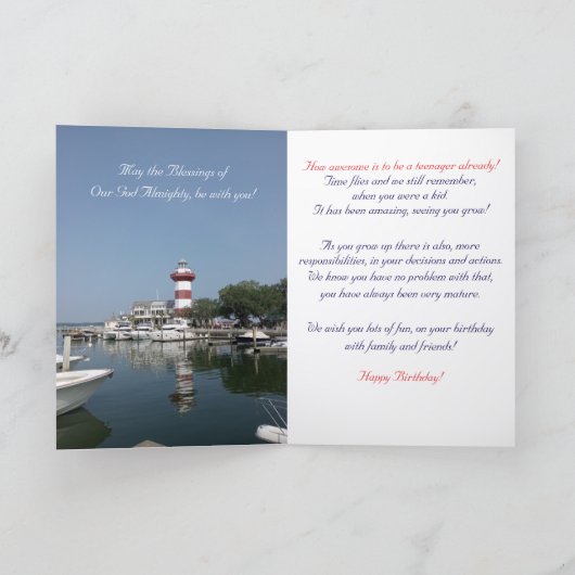 Nautic & Phantastisch, Grandson Birthday Card Karte (Innenseite)