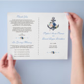 Nautic Pink Blush Blue Floral Ankerprogramm Flyer