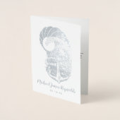 Nautic Pirate | Ozeanmonogramm Folienkarte (Vorderseite)