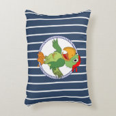 Nautic Pirate Parrot Dekokissen (Vorderseite(Vertikal))