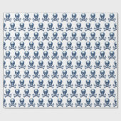 Nautic - Pirate / Skull & Crossbones Geschenkpapier (Flach)
