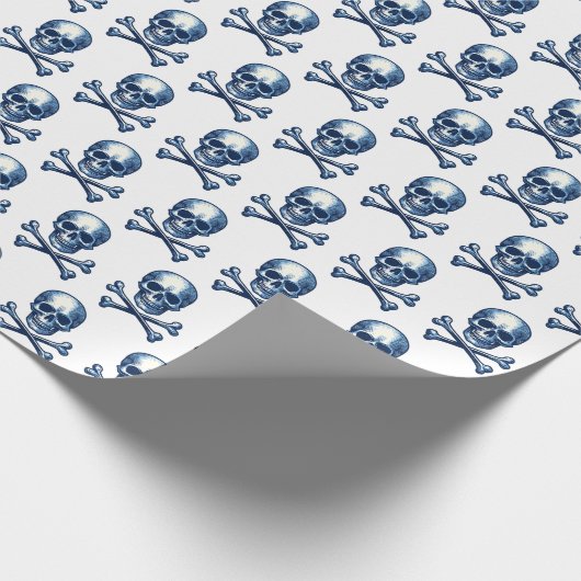 Nautic - Pirate / Skull & Crossbones Geschenkpapier (Ecke)