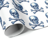 Nautic - Pirate / Skull & Crossbones Geschenkpapier (Rolleneckpunkt)