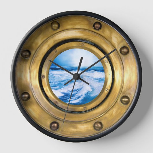 Nautic Porthole Clock Uhr (Vorderseite)