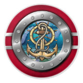 Nautic Porthole Keramik Pull Keramikknauf (Vorderseite)