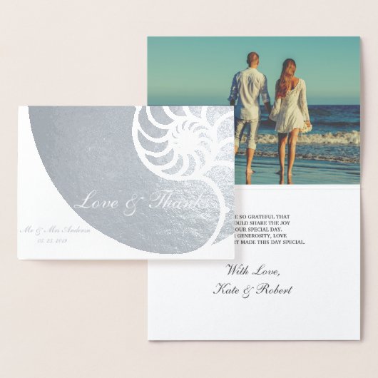 Nautic Preppy ⎥ Foto Danke Foil Card Folienkarte (Anzeige)