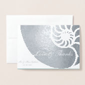 Nautic Preppy ⎥ Foto Danke Foil Card Folienkarte (Vorderseite mit Umschlag)