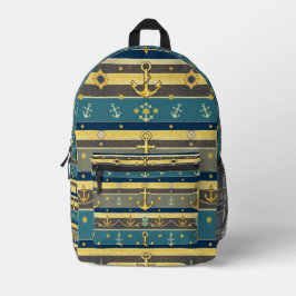 Nautic Print Cut Sew Bag Bedruckter Rucksack