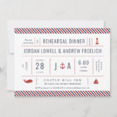 Nautic Probe Dinner Red White Blue Ankündigung (Vorderseite)