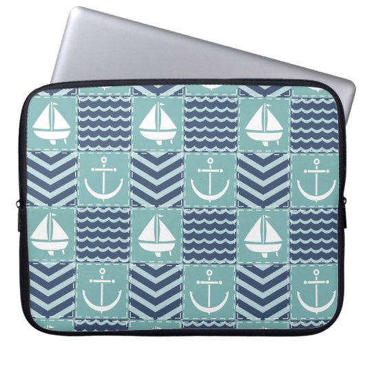 Nautic Quilt Laptop Sleeve (Vorderseite)