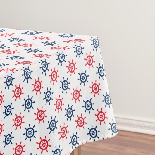 Nautic Red White Blue Fun Patriotic Feier Tischdecke (Beispiel)