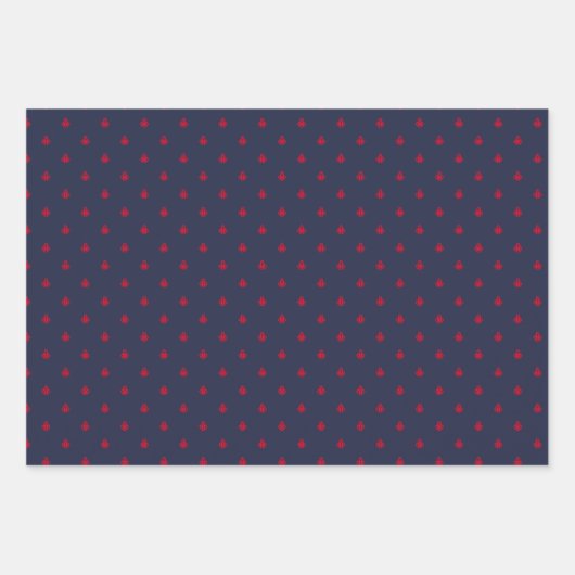 Nautic Red White & Green Geschenkpapier Set (Vorderseite)