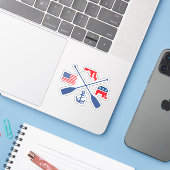 Nautic Republican Sticker (Laptop mit iPhone)