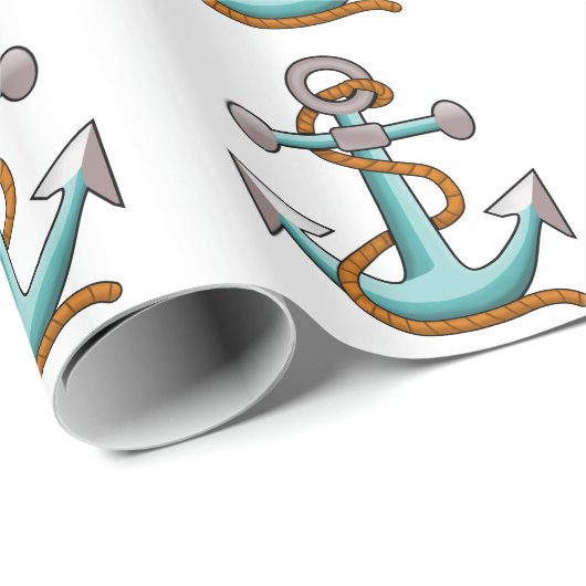 Nautic Rope and Anchor Geschenkpapier (Rolleneckpunkt)