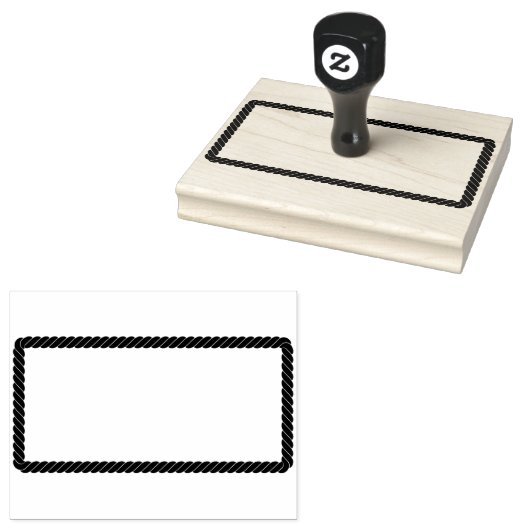 Nautic Rope Drehung Cartoon Rectangle Border Gummistempel (Stempel)