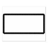 Nautic Rope Drehung Cartoon Rectangle Border Gummistempel (Prägung)