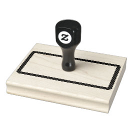 Nautic Rope Drehung Cartoon Rectangle Border Gummistempel