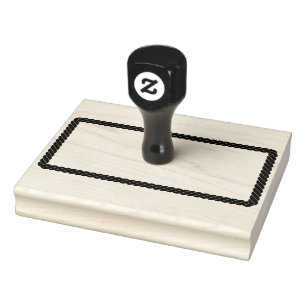 Nautic Rope Drehung Cartoon Rectangle Border Gummistempel