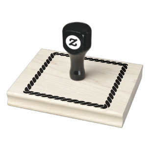 Nautic Rope Drehung Cartoon Square Border Gummistempel