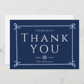 Nautic Rope Formal Navy Vielen Dank Dankeskarte (Vorne/Hinten)