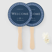Nautic Rope Formal Welcome Navy Fächer (Vorne und Hinten)