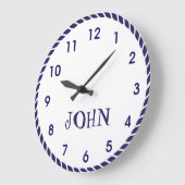 Nautic Rope Große Wanduhr (Winkel)