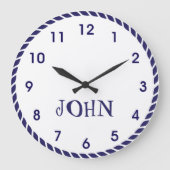 Nautic Rope Große Wanduhr (Vorderseite)