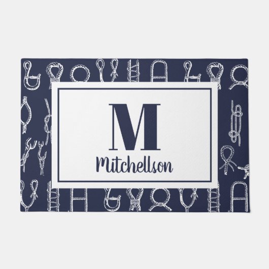 Nautic Rope kennt Familiennamen Fußmatte (Vorderseite)