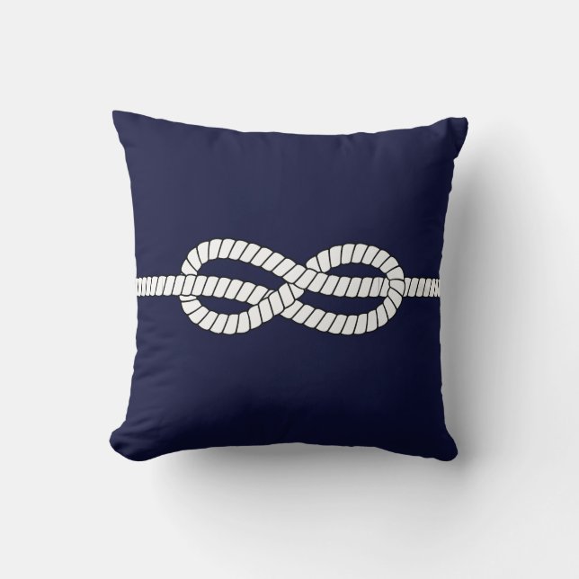 Nautic Rope Knot Decorative Throw Kissen (Vorderseite)