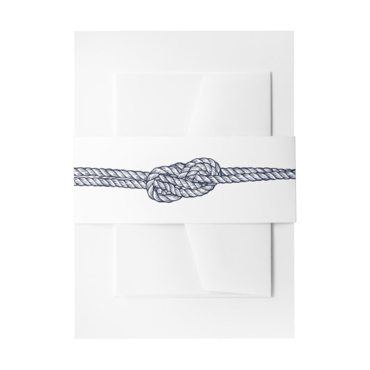 Nautic Rope Knot Minimal Hochzeit Einladungsbanderole (Vorderseite Beispiel)