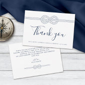 Nautic Rope Knot Modern Brautparty Dankeskarte